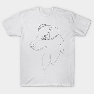 Australian Shepherd - one line drawing T-Shirt